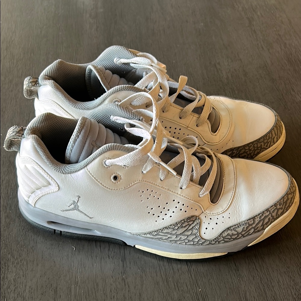 Men's Jordan After Game 2 White and Gray Sneakers - Size 13